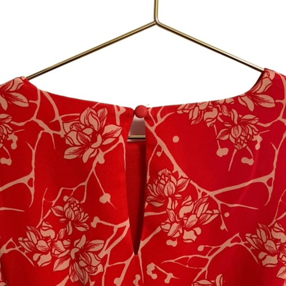 Flying Tomato Red Floral Long Sleeve Mini Dress AD1753-TJ Small - Picture 6 of 9